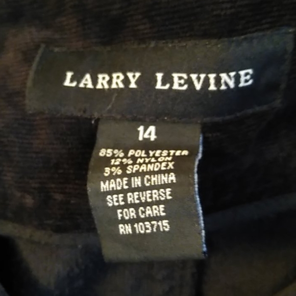 Larry Levine Brown Fine Coarduroy Pleated Skirt 14 - Picture 4 of 8